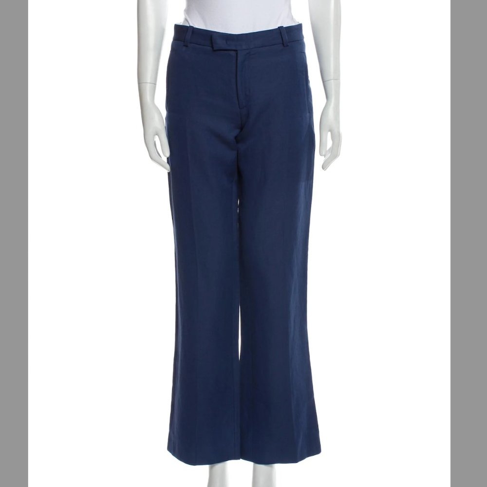 Joseph Wide Leg Navy Pants